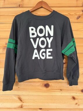 OLD NAVY | BON VOYAGE Sweatshirt Medium Travel Varsity Crewneck - like new!